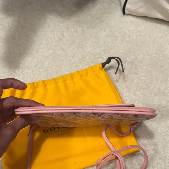 RARE Goyard Pink Plumet Wallet Crossbody Bag - Picture 16 of 16
